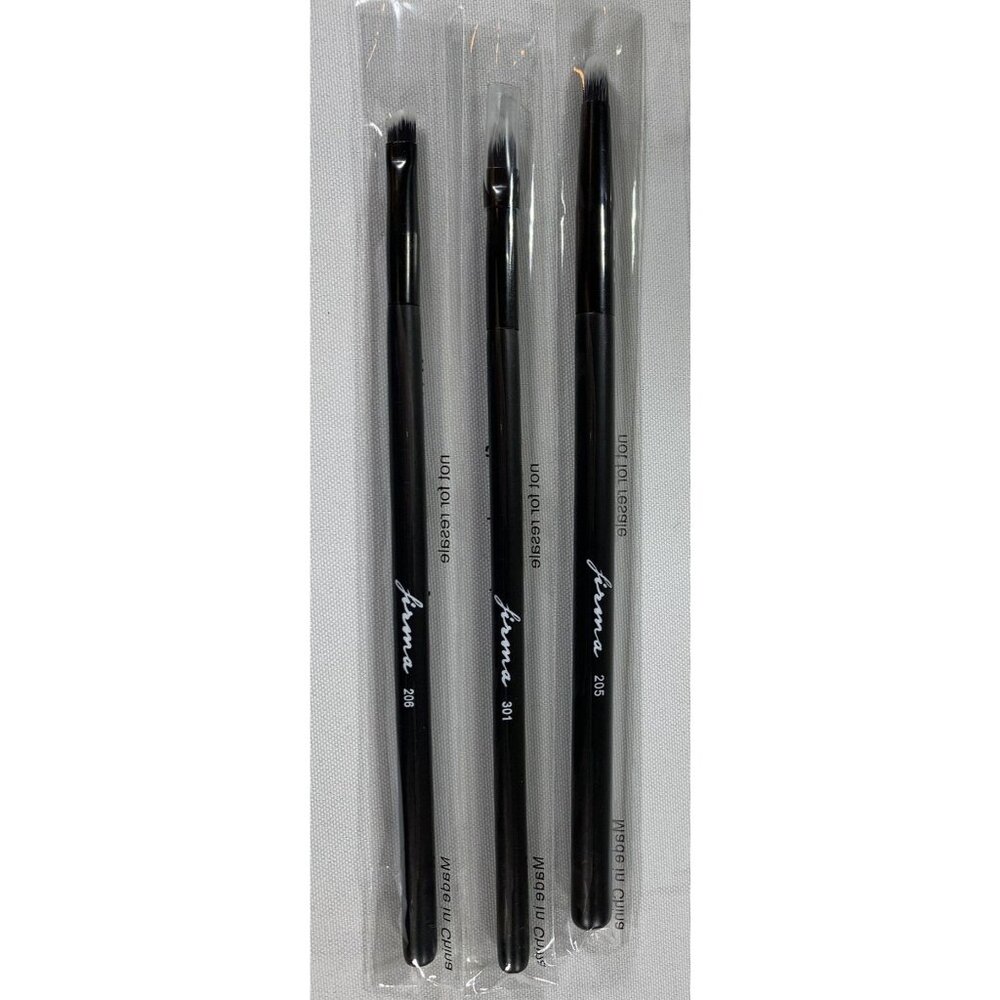 Firma Beauty 3 Pc Eye Makeup Brush Set 205/301/206 Precision Blending Detail NEW